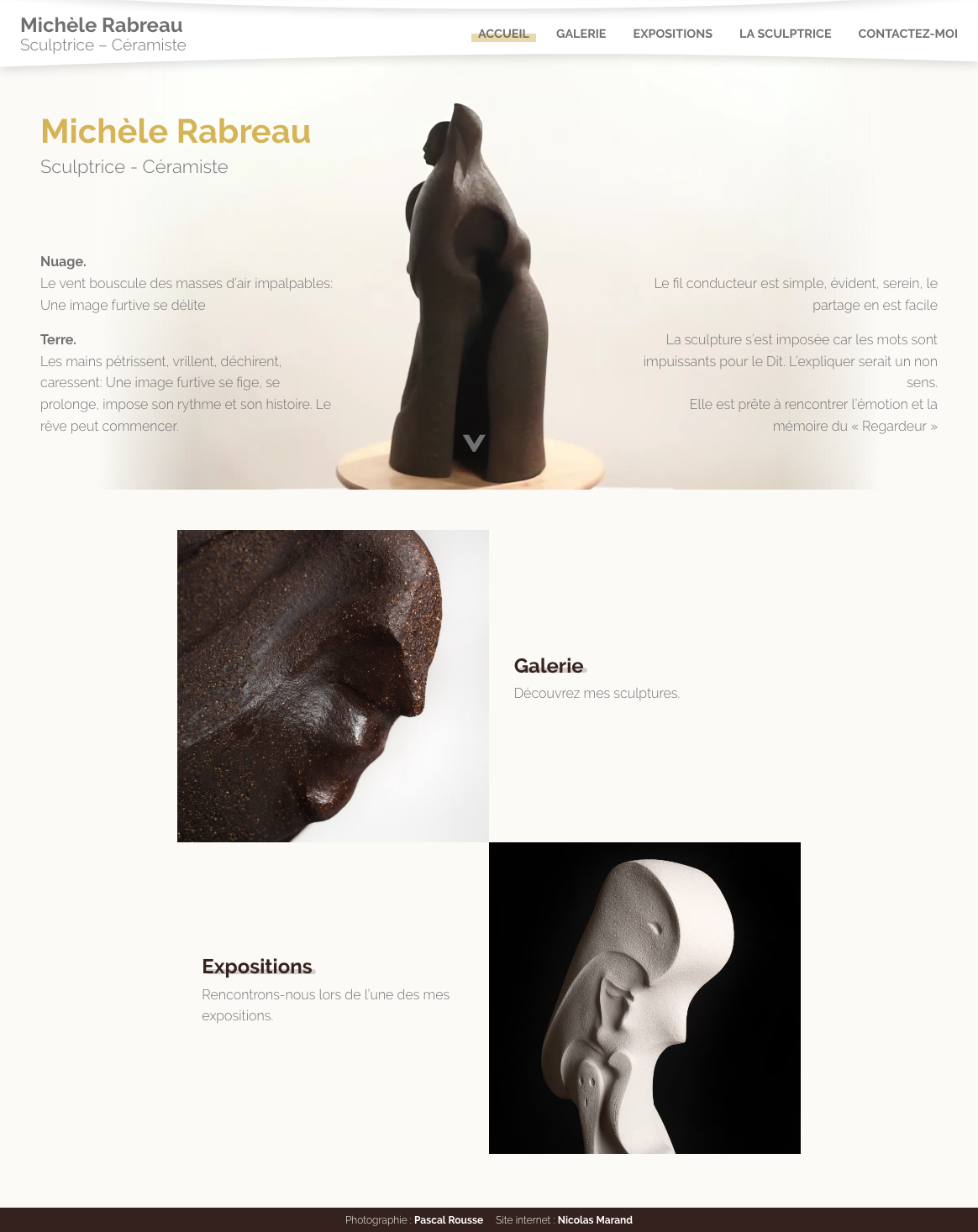 creation site internet bordeaux artiste sculpteur ceramiste - desktop